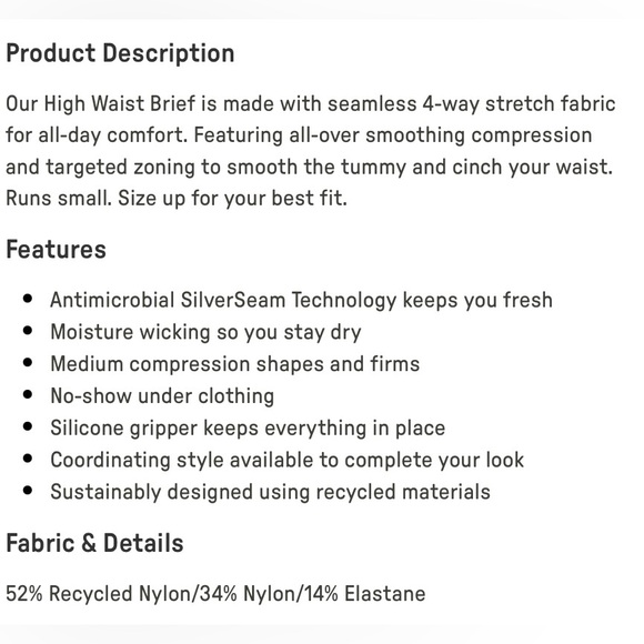 Yitty + Fabletics Nearly Naked Shapewear HW Brief | Ivory | M-L | NWT - Picture 2 of 8